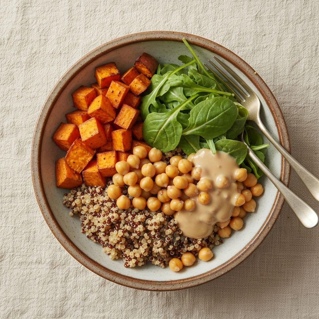High-fiber grain bowl